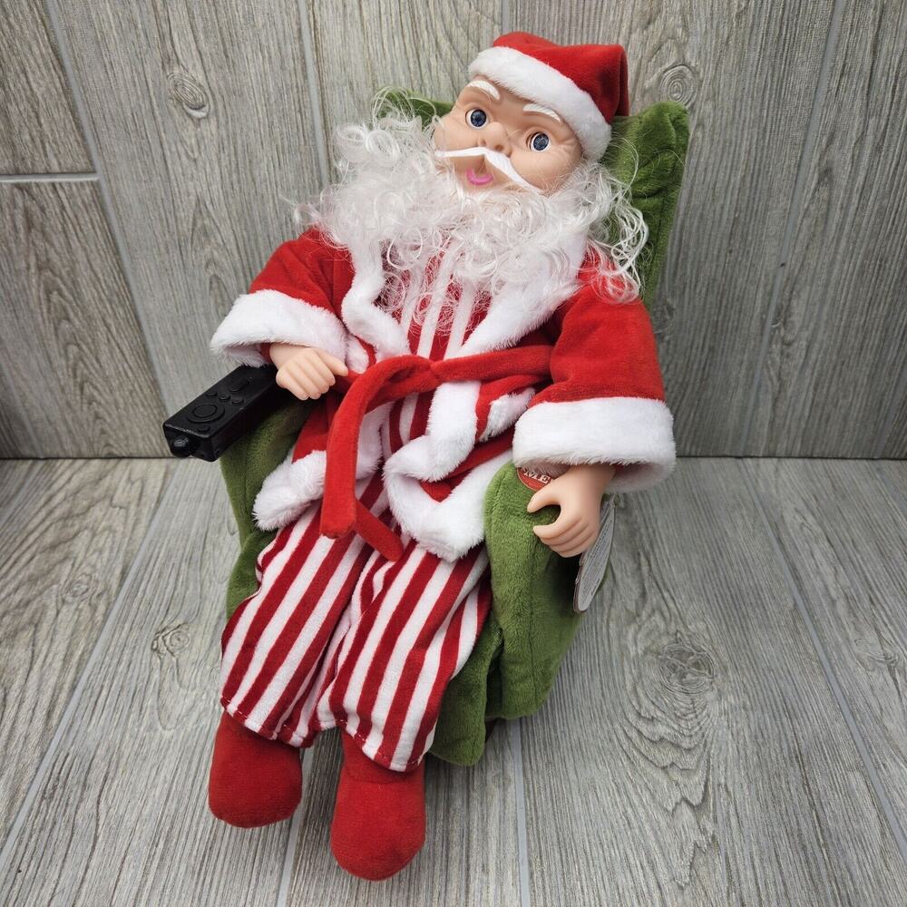 Mr‎ Christmas Animated Reclining Santa Claus Motion Activated Talks Snores *NEW*